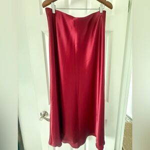 Elegant Red Satin Dress